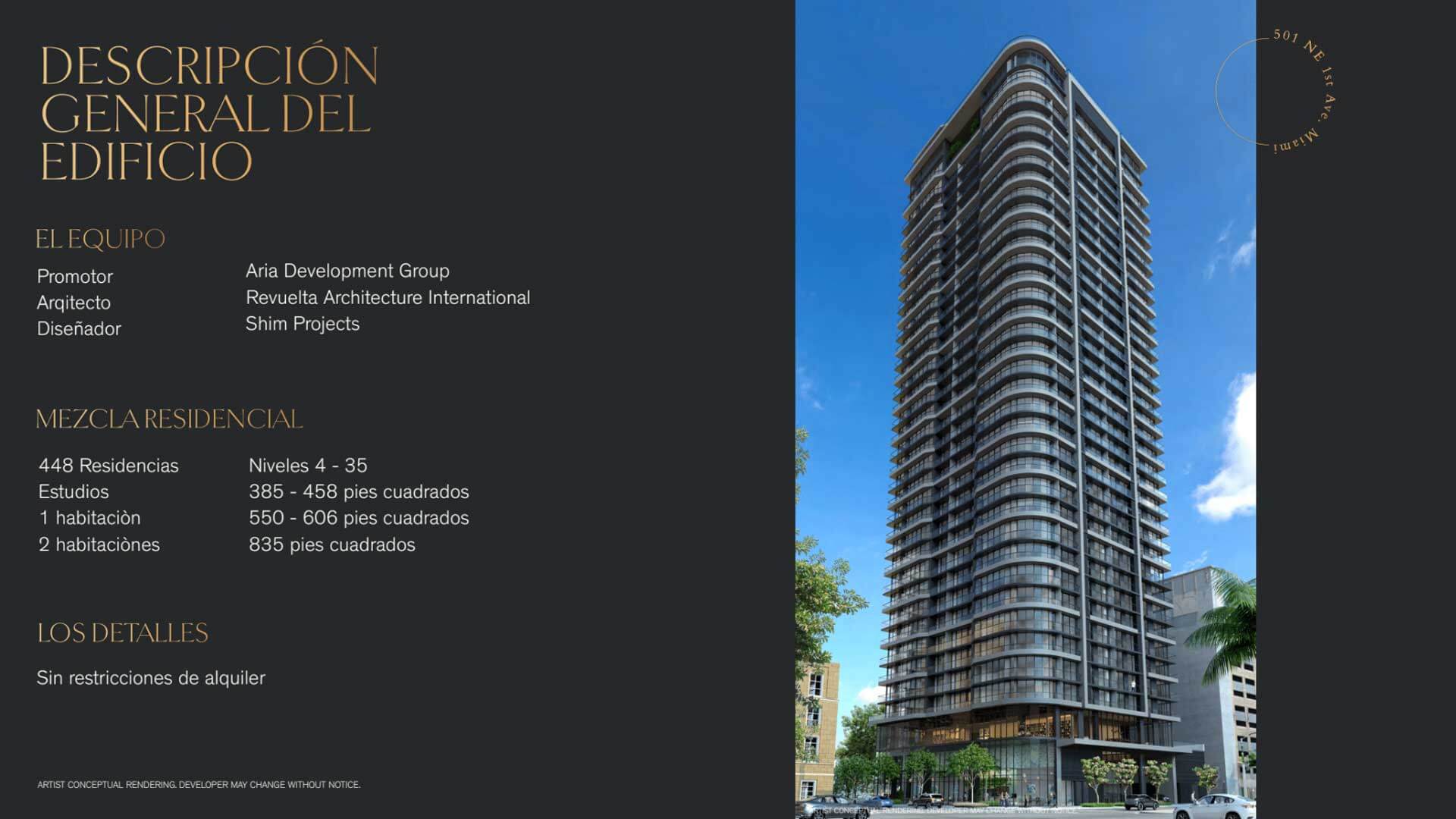 Venta Apartamento 501 First Residences Miami