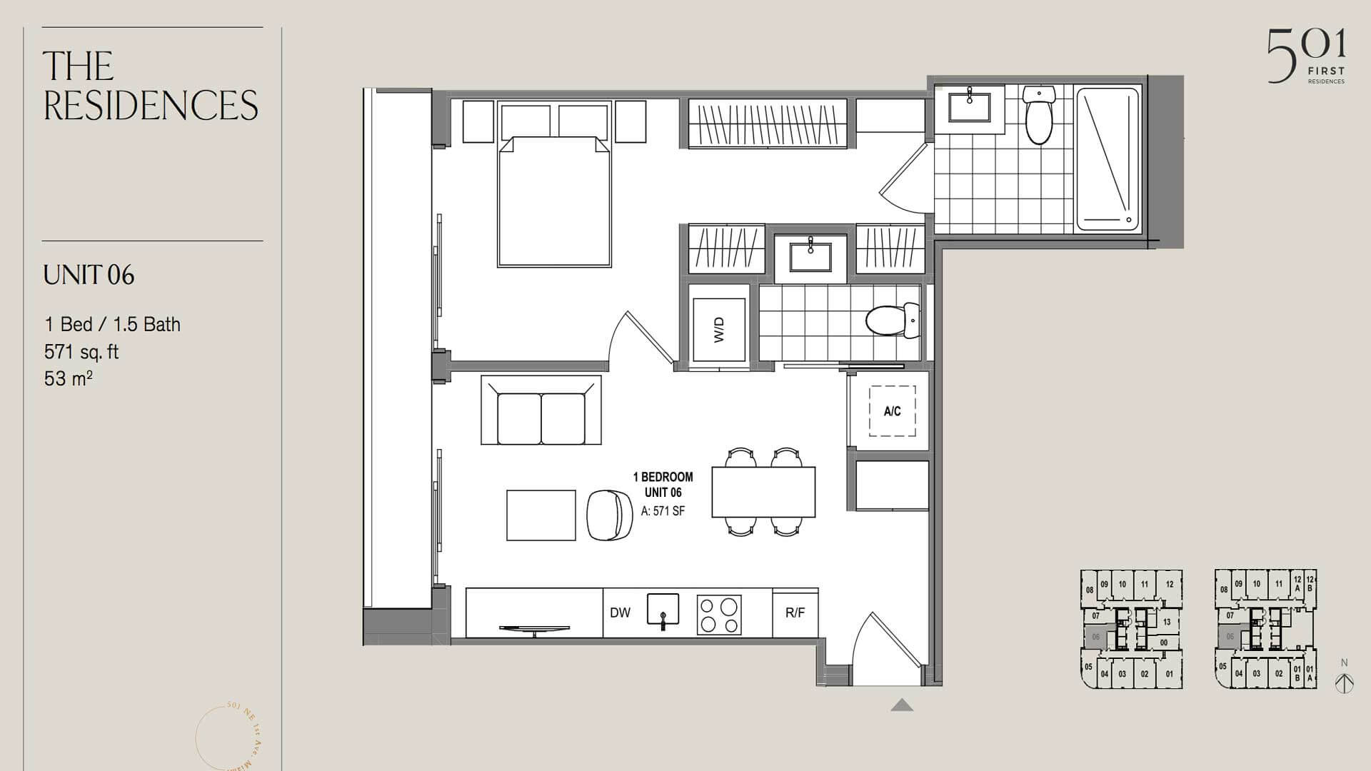 Venta Apartamento 501 First Residences Miami